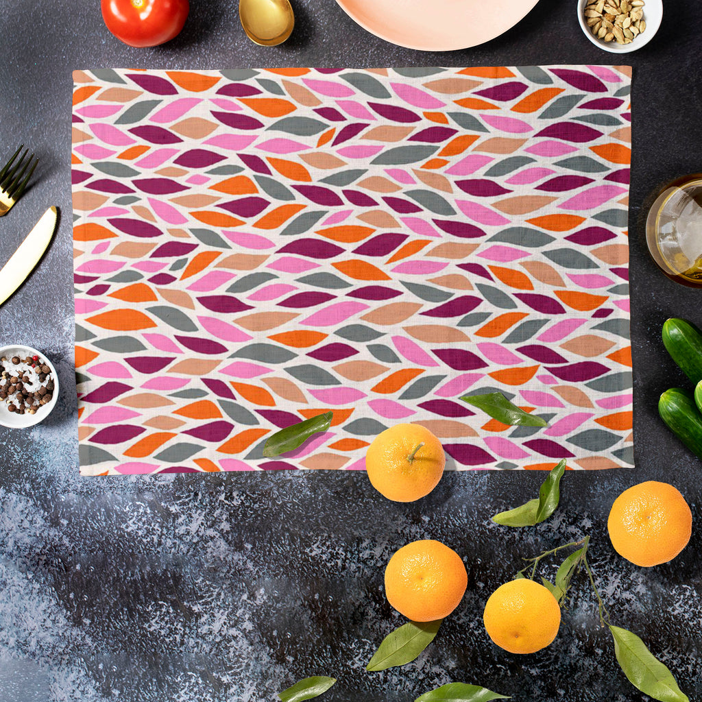 Autumn Leaf D6 Table Mat Placemat-Table Place Mats Fabric-MAT_TB-IC 5007419 IC 5007419, Abstract Expressionism, Abstracts, Art and Paintings, Black and White, Decorative, Digital, Digital Art, Drawing, Fashion, Graphic, Illustrations, Modern Art, Nature, Patterns, Retro, Scenic, Seasons, Semi Abstract, Signs, Signs and Symbols, White, autumn, leaf, d6, table, mat, placemat, abstract, art, background, beautiful, beauty, blue, cold, curve, decor, decoration, design, doodle, elegance, element, endless, fall, f