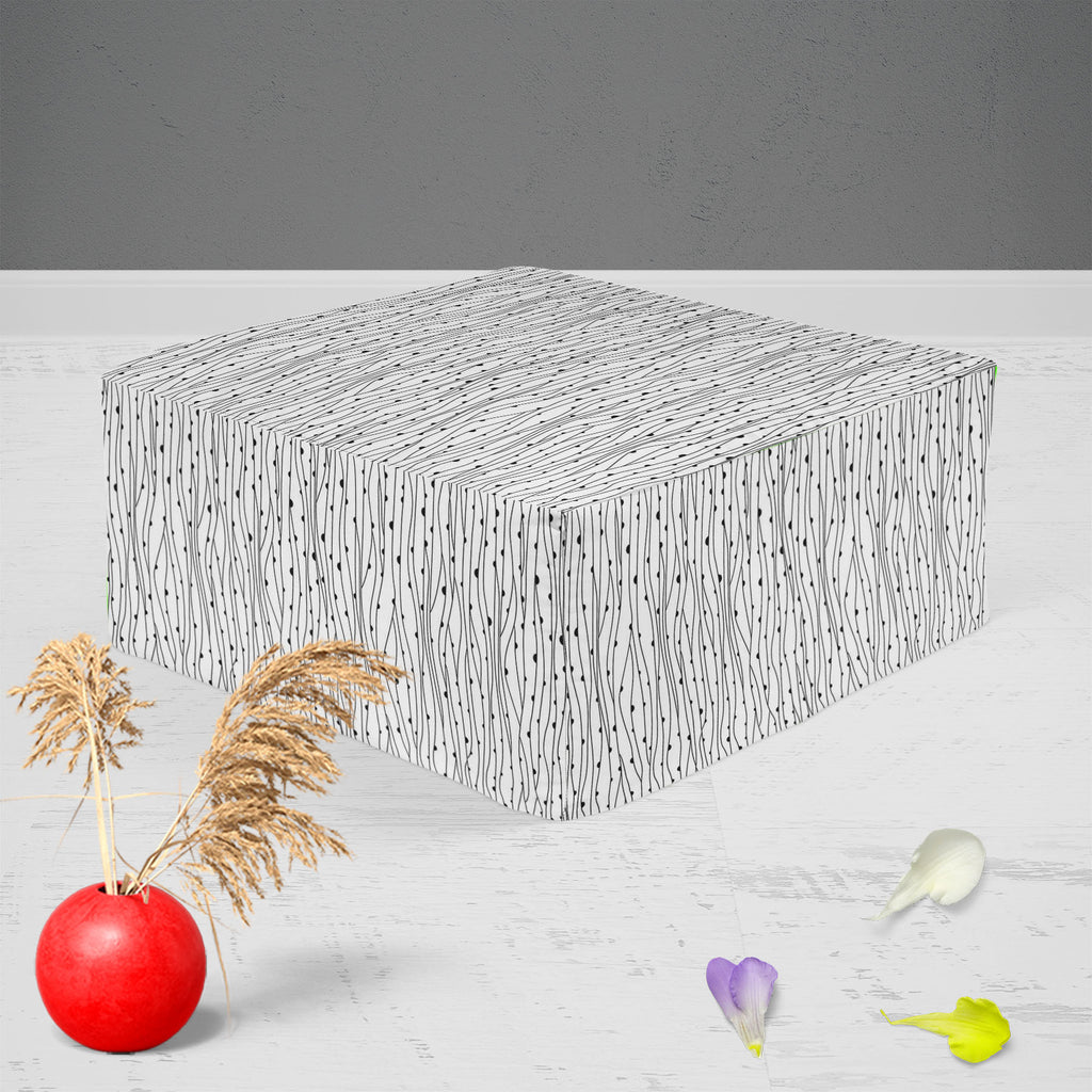 Abstract Style D2 Footstool Footrest Puffy Pouffe Ottoman Bean Bag | Canvas Fabric - Footstools - ArtzFolio.com