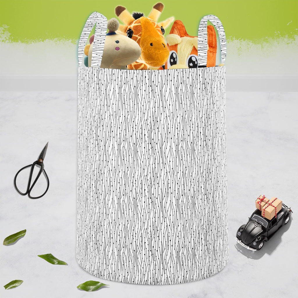 Abstract Style D2 Foldable Open Storage Bin | Organizer Box, Toy Basket, Shelf Box, Laundry Bag | Canvas Fabric - Storage Bins - ArtzFolio.com