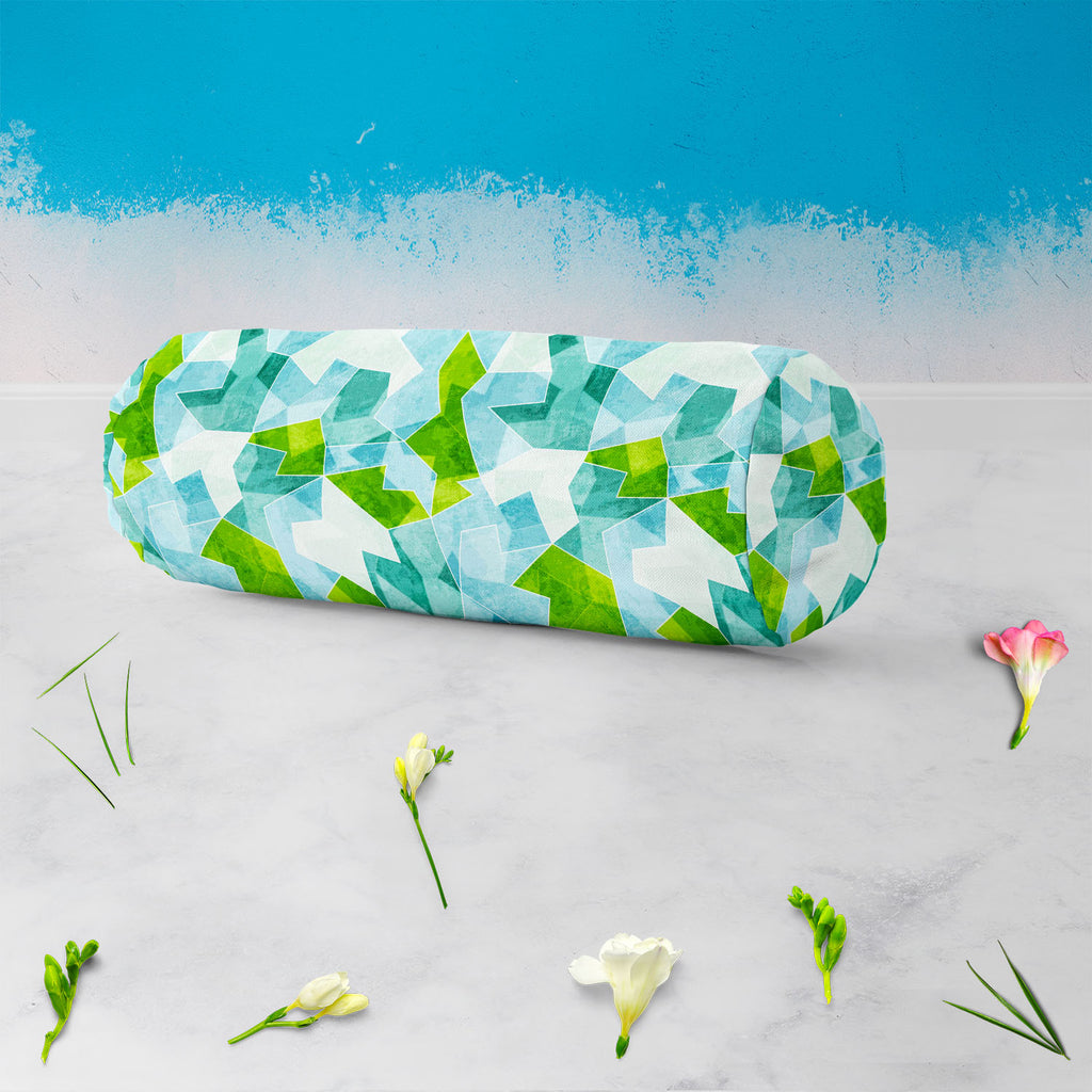 Blue Mosaic Bolster Cover Booster Cases | Concealed Zipper Opening-Bolster Covers-BOL_CV_ZP-IC 5007421 IC 5007421, Abstract Expressionism, Abstracts, Architecture, Art and Paintings, Decorative, Diamond, Digital, Digital Art, Dots, Geometric, Geometric Abstraction, Graffiti, Graphic, Grid Art, Hipster, Illustrations, Modern Art, Patterns, Retro, Semi Abstract, Signs, Signs and Symbols, Triangles, blue, mosaic, bolster, cover, booster, cases, concealed, zipper, opening, abstract, art, artistic, artwork, back