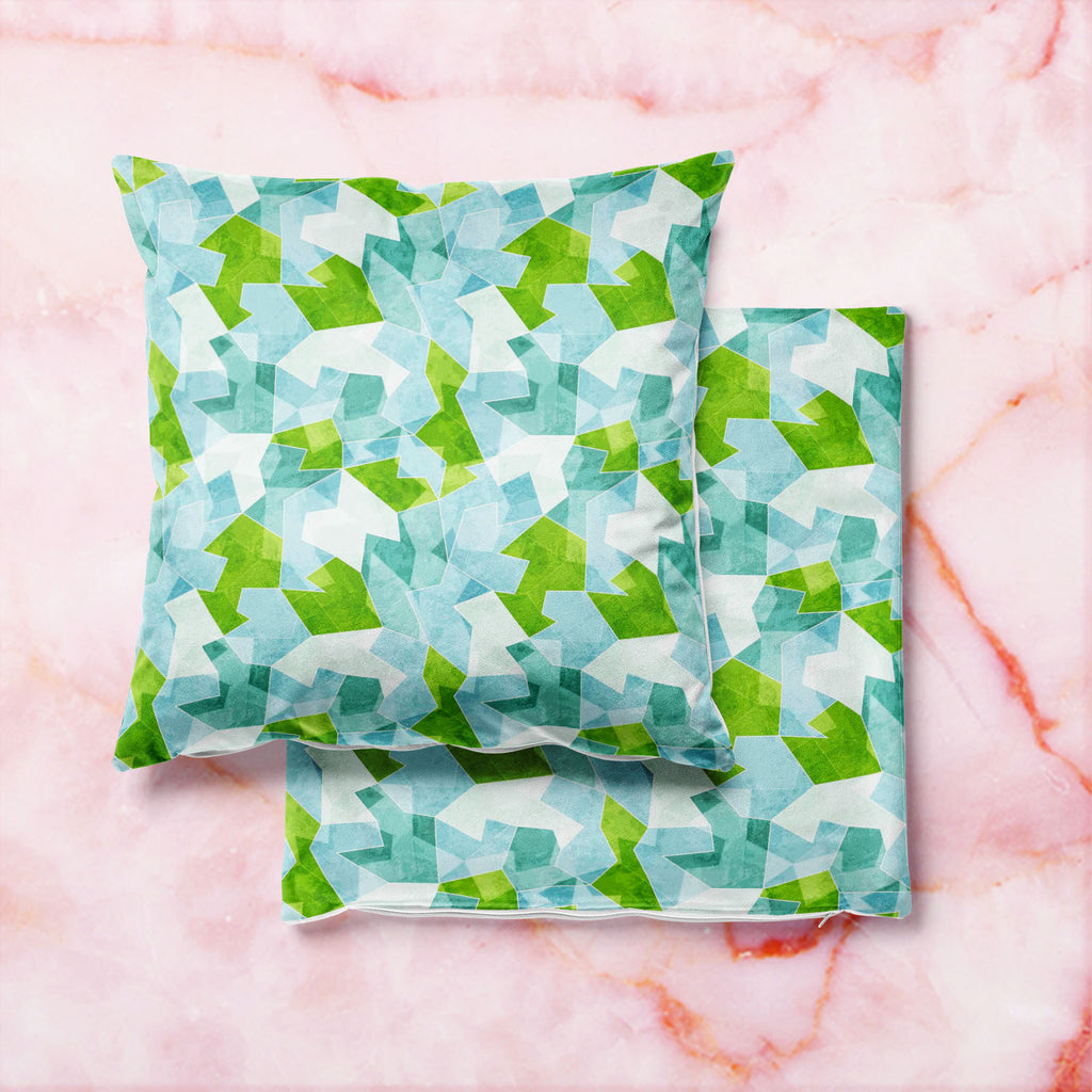 Blue Mosaic Cushion Cover Throw Pillow-Cushion Covers-CUS_CV-IC 5007421 IC 5007421, Abstract Expressionism, Abstracts, Architecture, Art and Paintings, Decorative, Diamond, Digital, Digital Art, Dots, Geometric, Geometric Abstraction, Graffiti, Graphic, Grid Art, Hipster, Illustrations, Modern Art, Patterns, Retro, Semi Abstract, Signs, Signs and Symbols, Triangles, blue, mosaic, cushion, cover, throw, pillow, abstract, art, artistic, artwork, backdrop, background, bright, concept, creative, decor, decorati