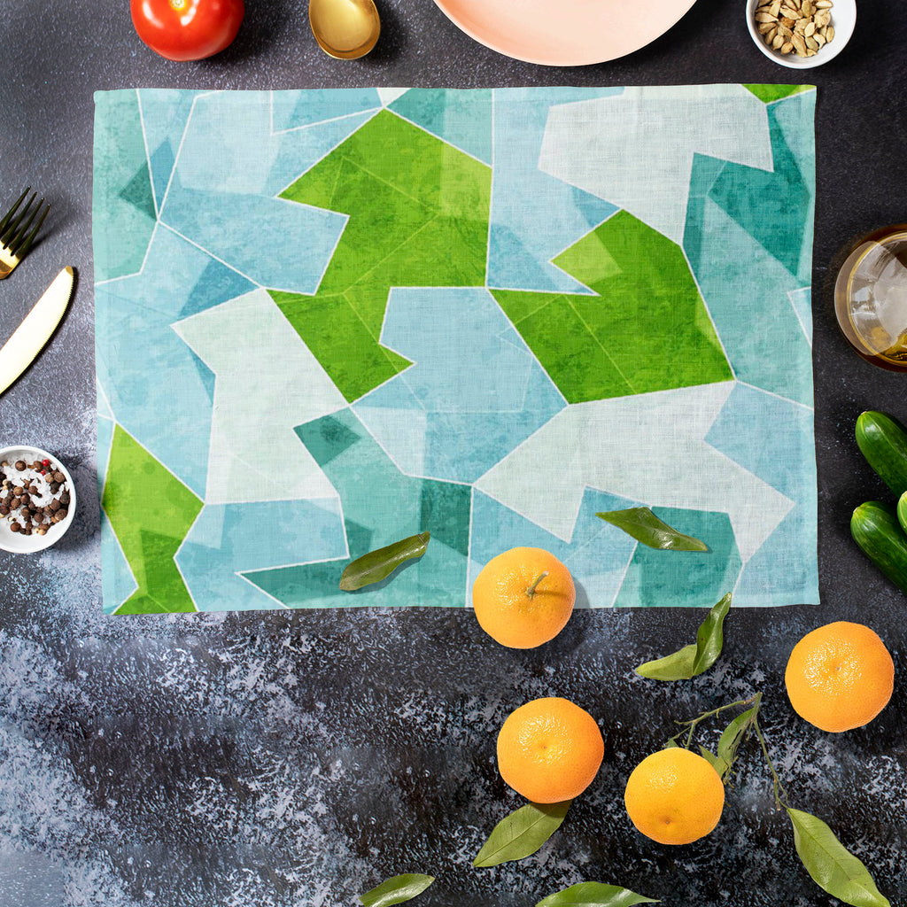 Blue Mosaic Table Mat Placemat-Table Place Mats Fabric-MAT_TB-IC 5007421 IC 5007421, Abstract Expressionism, Abstracts, Architecture, Art and Paintings, Decorative, Diamond, Digital, Digital Art, Dots, Geometric, Geometric Abstraction, Graffiti, Graphic, Grid Art, Hipster, Illustrations, Modern Art, Patterns, Retro, Semi Abstract, Signs, Signs and Symbols, Triangles, blue, mosaic, table, mat, placemat, abstract, art, artistic, artwork, backdrop, background, bright, concept, cover, creative, decor, decoratio