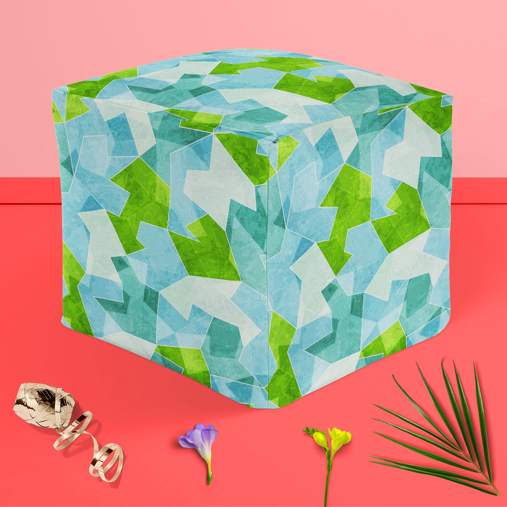 Blue Mosaic Footstool Footrest Puffy Pouffe Ottoman Bean Bag | Canvas Fabric-Footstools-FST_CB_BN-IC 5007421 IC 5007421, Abstract Expressionism, Abstracts, Architecture, Art and Paintings, Decorative, Diamond, Digital, Digital Art, Dots, Geometric, Geometric Abstraction, Graffiti, Graphic, Grid Art, Hipster, Illustrations, Modern Art, Patterns, Retro, Semi Abstract, Signs, Signs and Symbols, Triangles, blue, mosaic, footstool, footrest, puffy, pouffe, ottoman, bean, bag, canvas, fabric, abstract, art, artis