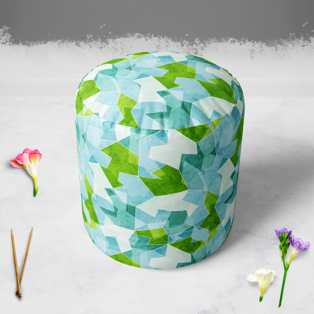 Blue Mosaic Footstool Footrest Puffy Pouffe Ottoman Bean Bag | Canvas Fabric-Footstools-FST_CB_BN-IC 5007421 IC 5007421, Abstract Expressionism, Abstracts, Architecture, Art and Paintings, Decorative, Diamond, Digital, Digital Art, Dots, Geometric, Geometric Abstraction, Graffiti, Graphic, Grid Art, Hipster, Illustrations, Modern Art, Patterns, Retro, Semi Abstract, Signs, Signs and Symbols, Triangles, blue, mosaic, footstool, footrest, puffy, pouffe, ottoman, bean, bag, canvas, fabric, abstract, art, artis