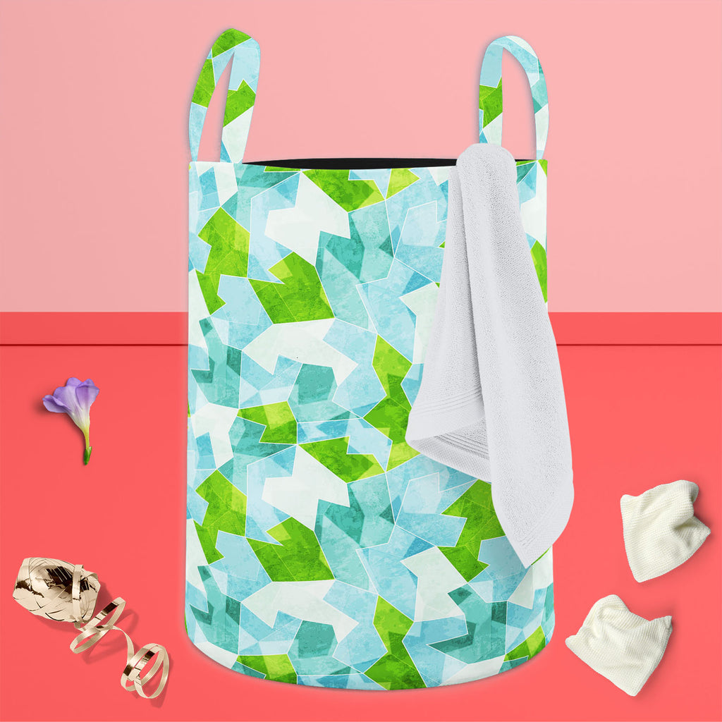 Blue Mosaic Foldable Open Storage Bin | Organizer Box, Toy Basket, Shelf Box, Laundry Bag | Canvas Fabric-Storage Bins-STR_BI_CB-IC 5007421 IC 5007421, Abstract Expressionism, Abstracts, Architecture, Art and Paintings, Decorative, Diamond, Digital, Digital Art, Dots, Geometric, Geometric Abstraction, Graffiti, Graphic, Grid Art, Hipster, Illustrations, Modern Art, Patterns, Retro, Semi Abstract, Signs, Signs and Symbols, Triangles, blue, mosaic, foldable, open, storage, bin, organizer, box, toy, basket, sh