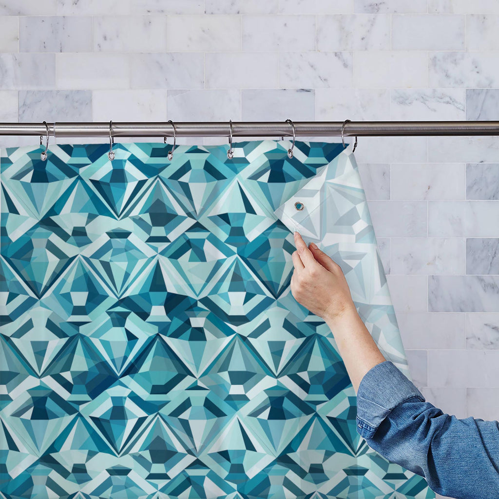 Diamonds D1 Washable Waterproof Shower Curtain-Shower Curtains-CUR_SH-IC 5007422 IC 5007422, Abstract Expressionism, Abstracts, Art and Paintings, Christianity, Diamond, Digital, Digital Art, Fashion, Graphic, Icons, Illustrations, Marble and Stone, Patterns, Semi Abstract, Signs, Signs and Symbols, Symbols, diamonds, d1, washable, waterproof, shower, curtain, pattern, background, abstract, art, beautiful, blue, bright, brilliant, carat, christmas, cold, collection, color, crystal, decoration, design, elega