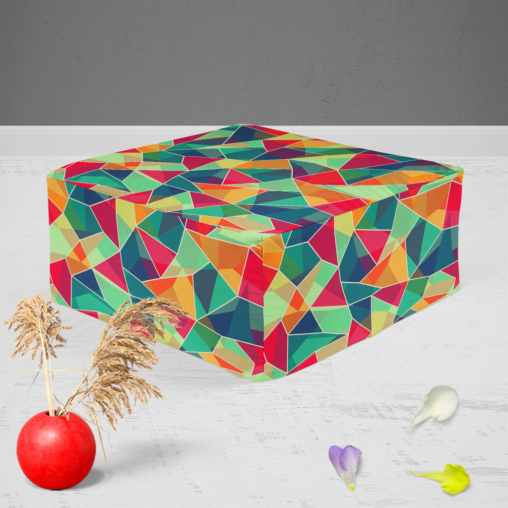 Mosaic D1 Footstool Footrest Puffy Pouffe Ottoman Bean Bag | Canvas Fabric-Footstools-FST_CB_BN-IC 5007423 IC 5007423, Abstract Expressionism, Abstracts, Ancient, Art and Paintings, Circle, Decorative, Digital, Digital Art, Fashion, Geometric, Geometric Abstraction, Graphic, Grid Art, Historical, Illustrations, Medieval, Modern Art, Patterns, Retro, Semi Abstract, Signs, Signs and Symbols, Triangles, Vintage, mosaic, d1, footstool, footrest, puffy, pouffe, ottoman, bean, bag, canvas, fabric, abstract, art, 