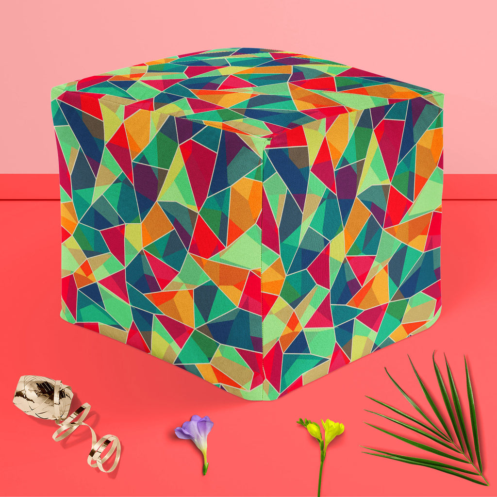 Mosaic D1 Footstool Footrest Puffy Pouffe Ottoman Bean Bag | Canvas Fabric-Footstools-FST_CB_BN-IC 5007423 IC 5007423, Abstract Expressionism, Abstracts, Ancient, Art and Paintings, Circle, Decorative, Digital, Digital Art, Fashion, Geometric, Geometric Abstraction, Graphic, Grid Art, Historical, Illustrations, Medieval, Modern Art, Patterns, Retro, Semi Abstract, Signs, Signs and Symbols, Triangles, Vintage, mosaic, d1, footstool, footrest, puffy, pouffe, ottoman, bean, bag, canvas, fabric, abstract, art, 