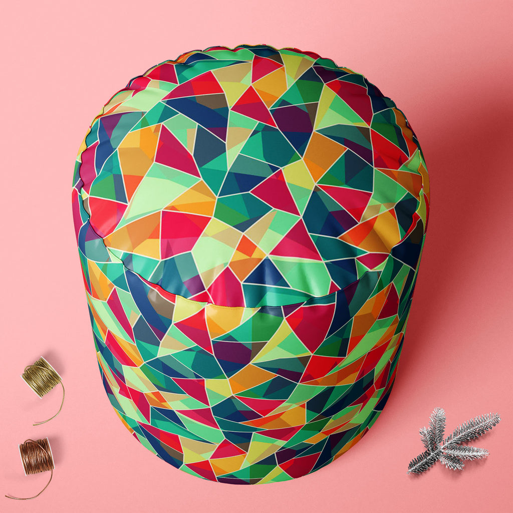 Mosaic D1 Footstool Footrest Puffy Pouffe Ottoman Bean Bag | Canvas Fabric-Footstools-FST_CB_BN-IC 5007423 IC 5007423, Abstract Expressionism, Abstracts, Ancient, Art and Paintings, Circle, Decorative, Digital, Digital Art, Fashion, Geometric, Geometric Abstraction, Graphic, Grid Art, Historical, Illustrations, Medieval, Modern Art, Patterns, Retro, Semi Abstract, Signs, Signs and Symbols, Triangles, Vintage, mosaic, d1, footstool, footrest, puffy, pouffe, ottoman, bean, bag, canvas, fabric, abstract, art, 