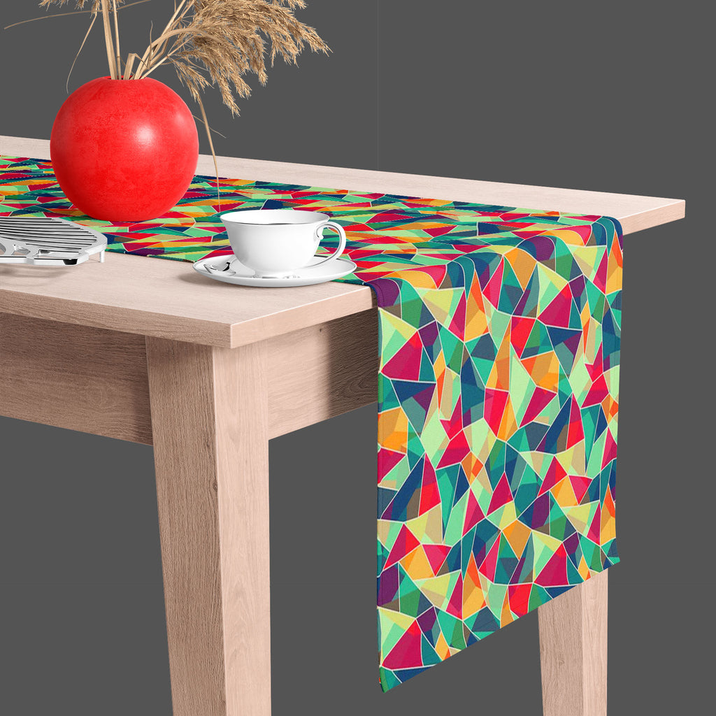 Mosaic D1 Table Runner-Table Runners-RUN_TB-IC 5007423 IC 5007423, Abstract Expressionism, Abstracts, Ancient, Art and Paintings, Circle, Decorative, Digital, Digital Art, Fashion, Geometric, Geometric Abstraction, Graphic, Grid Art, Historical, Illustrations, Medieval, Modern Art, Patterns, Retro, Semi Abstract, Signs, Signs and Symbols, Triangles, Vintage, mosaic, d1, table, runner, abstract, art, artistic, artwork, backdrop, background, blue, color, colorful, cover, creative, decoration, design, element,