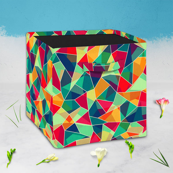 Mosaic D1 Foldable Open Storage Bin | Organizer Box, Toy Basket, Shelf Box, Laundry Bag | Canvas Fabric-Storage Bins-STR_BI_CB-IC 5007423 IC 5007423, Abstract Expressionism, Abstracts, Ancient, Art and Paintings, Circle, Decorative, Digital, Digital Art, Fashion, Geometric, Geometric Abstraction, Graphic, Grid Art, Historical, Illustrations, Medieval, Modern Art, Patterns, Retro, Semi Abstract, Signs, Signs and Symbols, Triangles, Vintage, mosaic, d1, foldable, open, storage, bin, organizer, box, toy, baske