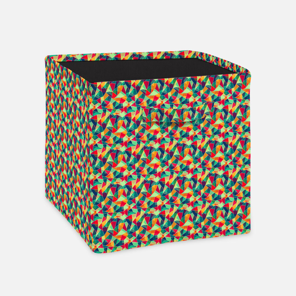 Mosaic Foldable Open Storage Bin | Organizer Box, Toy Basket, Shelf Box, Laundry Bag | Canvas Fabric-Storage Bins-STR_BI_CB-IC 5007423 IC 5007423, Abstract Expressionism, Abstracts, Ancient, Art and Paintings, Circle, Decorative, Digital, Digital Art, Fashion, Geometric, Geometric Abstraction, Graphic, Grid Art, Historical, Illustrations, Medieval, Modern Art, Patterns, Retro, Semi Abstract, Signs, Signs and Symbols, Triangles, Vintage, mosaic, foldable, open, storage, bin, organizer, box, toy, basket, shel