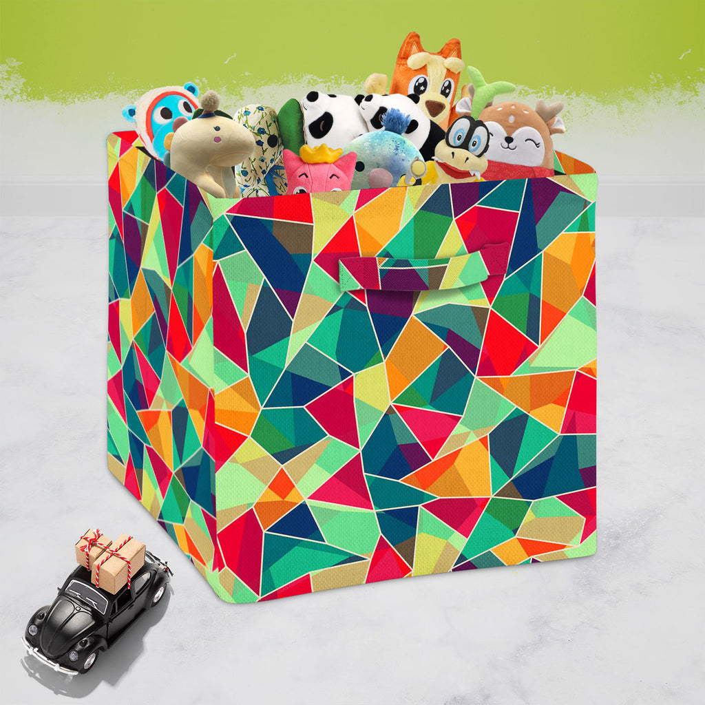 Mosaic D1 Foldable Open Storage Bin | Organizer Box, Toy Basket, Shelf Box, Laundry Bag | Canvas Fabric-Storage Bins-STR_BI_CB-IC 5007423 IC 5007423, Abstract Expressionism, Abstracts, Ancient, Art and Paintings, Circle, Decorative, Digital, Digital Art, Fashion, Geometric, Geometric Abstraction, Graphic, Grid Art, Historical, Illustrations, Medieval, Modern Art, Patterns, Retro, Semi Abstract, Signs, Signs and Symbols, Triangles, Vintage, mosaic, d1, foldable, open, storage, bin, organizer, box, toy, baske