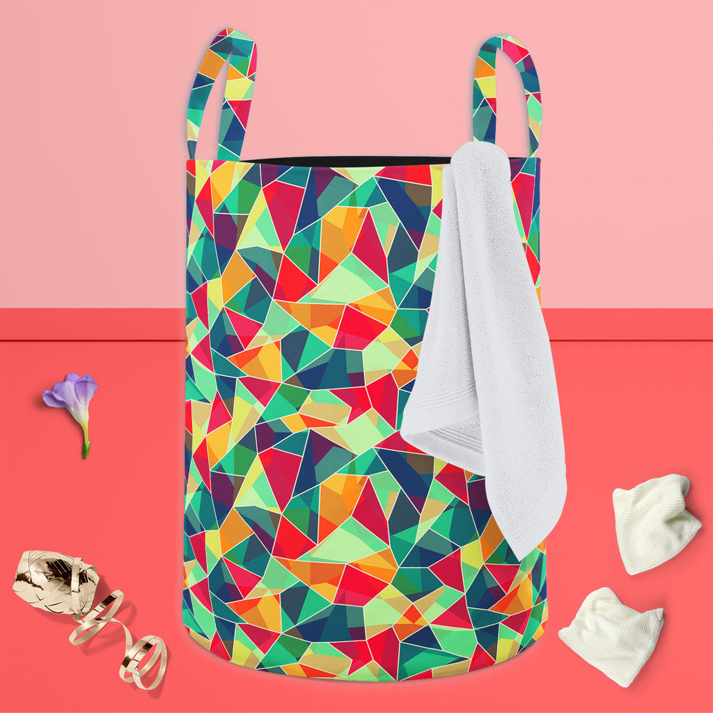 Mosaic D1 Foldable Open Storage Bin | Organizer Box, Toy Basket, Shelf Box, Laundry Bag | Canvas Fabric-Storage Bins-STR_BI_CB-IC 5007423 IC 5007423, Abstract Expressionism, Abstracts, Ancient, Art and Paintings, Circle, Decorative, Digital, Digital Art, Fashion, Geometric, Geometric Abstraction, Graphic, Grid Art, Historical, Illustrations, Medieval, Modern Art, Patterns, Retro, Semi Abstract, Signs, Signs and Symbols, Triangles, Vintage, mosaic, d1, foldable, open, storage, bin, organizer, box, toy, baske