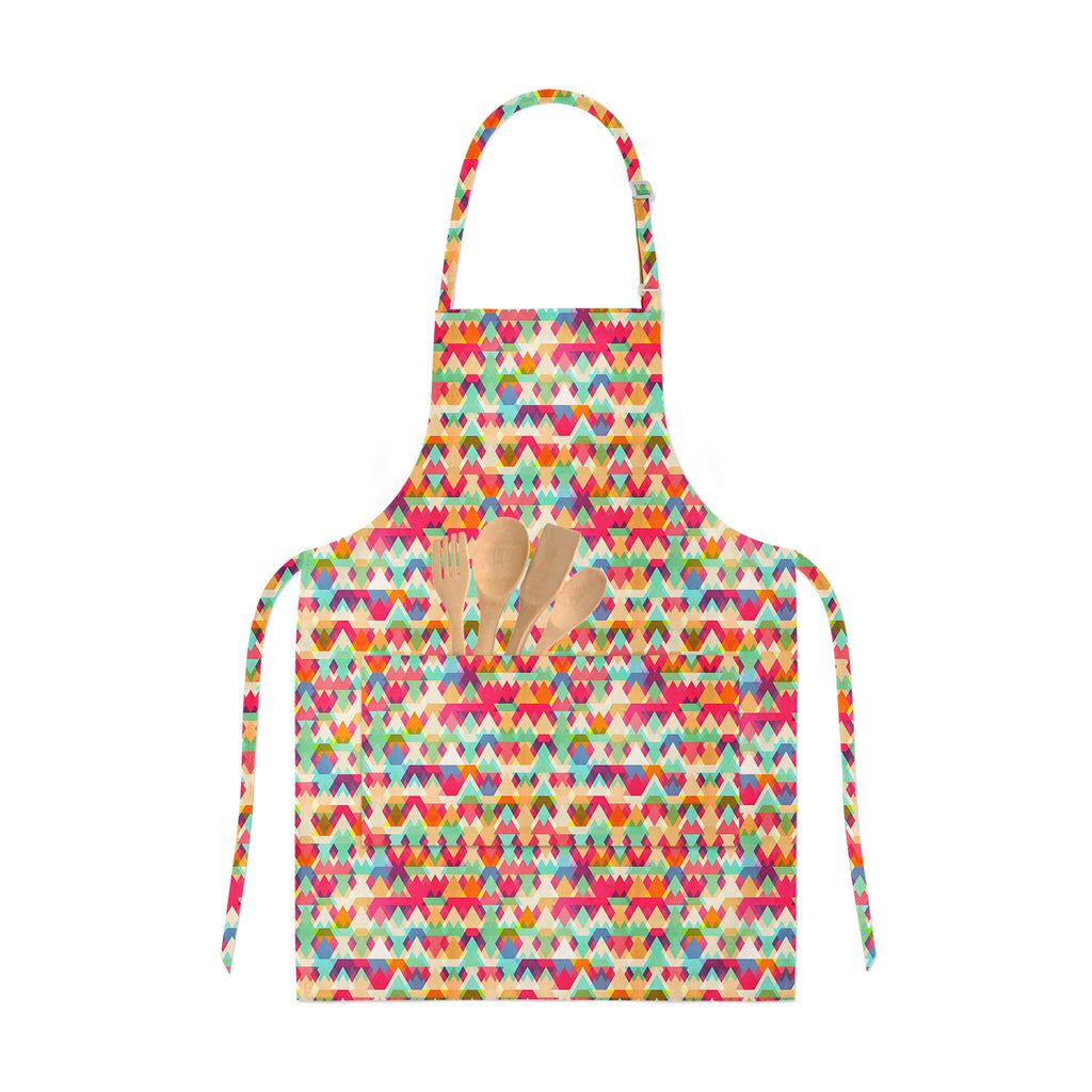 Triangles Apron | Adjustable, Free Size & Waist Tiebacks-Aprons Neck to Knee-APR_NK_KN-IC 5007424 IC 5007424, Abstract Expressionism, Abstracts, Ancient, Art and Paintings, Diamond, Digital, Digital Art, Fantasy, Fashion, Geometric, Geometric Abstraction, Graphic, Hipster, Historical, Illustrations, Medieval, Modern Art, Patterns, Retro, Semi Abstract, Signs, Signs and Symbols, Symbols, Triangles, Vintage, apron, adjustable, free, size, waist, tiebacks, pattern, triangle, colorful, background, abstract, art