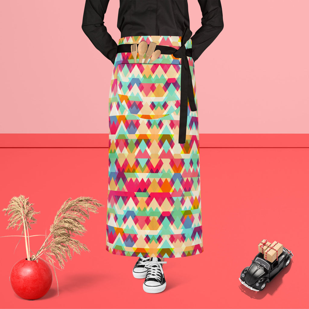 Triangles D1 Apron | Adjustable, Free Size & Waist Tiebacks-Aprons Waist to Feet-APR_WS_FT-IC 5007424 IC 5007424, Abstract Expressionism, Abstracts, Ancient, Art and Paintings, Diamond, Digital, Digital Art, Fantasy, Fashion, Geometric, Geometric Abstraction, Graphic, Hipster, Historical, Illustrations, Medieval, Modern Art, Patterns, Retro, Semi Abstract, Signs, Signs and Symbols, Symbols, Triangles, Vintage, d1, apron, adjustable, free, size, waist, tiebacks, pattern, triangle, colorful, background, abstr