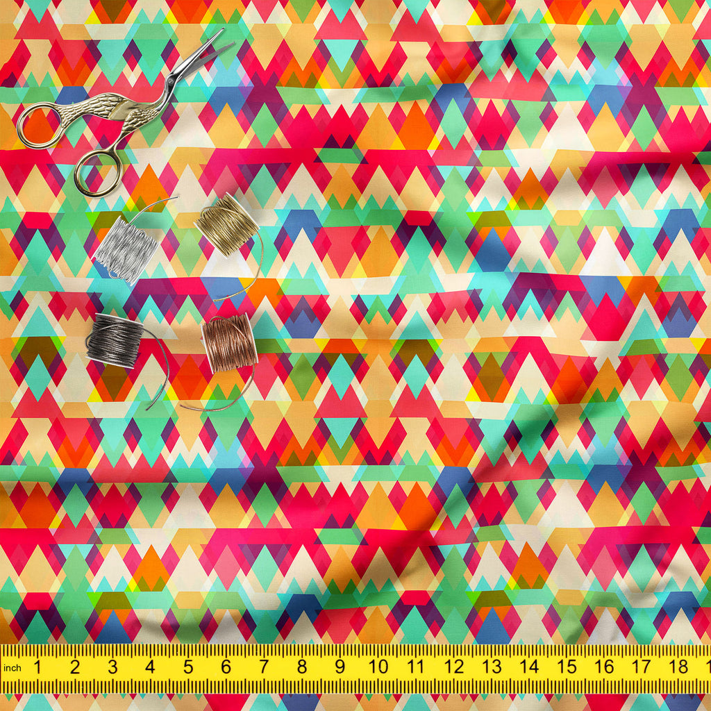 Triangles D1 Sofa Fabric by Metre | Upholstery For Sofa, Curtains & Cushions-Sofa Fabrics-SOF_FB-IC 5007424 IC 5007424, Abstract Expressionism, Abstracts, Ancient, Art and Paintings, Diamond, Digital, Digital Art, Fantasy, Fashion, Geometric, Geometric Abstraction, Graphic, Hipster, Historical, Illustrations, Medieval, Modern Art, Patterns, Retro, Semi Abstract, Signs, Signs and Symbols, Symbols, Triangles, Vintage, d1, sofa, fabric, by, metre, upholstery, for, curtains, cushions, pattern, triangle, colorfu