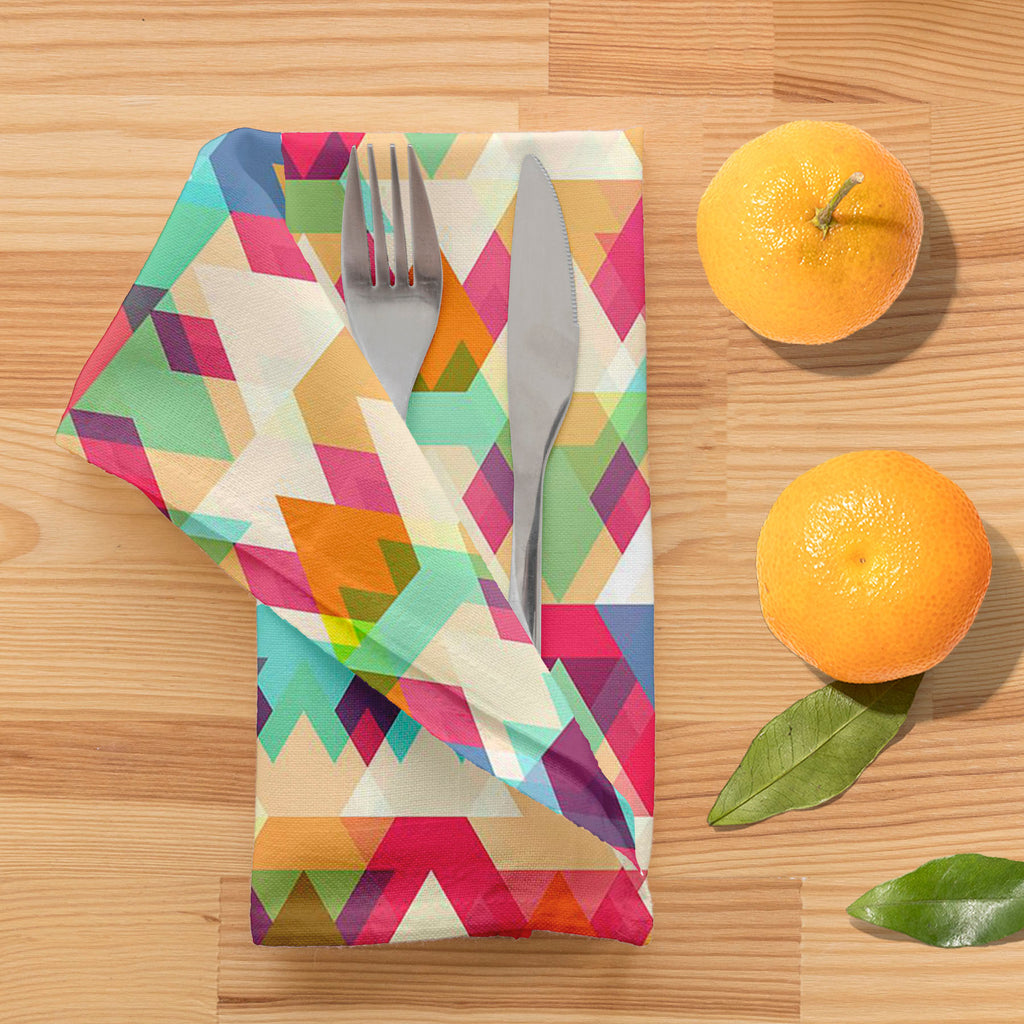 Triangles D1 Table Napkin-Table Napkins-NAP_TB-IC 5007424 IC 5007424, Abstract Expressionism, Abstracts, Ancient, Art and Paintings, Diamond, Digital, Digital Art, Fantasy, Fashion, Geometric, Geometric Abstraction, Graphic, Hipster, Historical, Illustrations, Medieval, Modern Art, Patterns, Retro, Semi Abstract, Signs, Signs and Symbols, Symbols, Triangles, Vintage, d1, table, napkin, pattern, triangle, colorful, background, abstract, art, artistic, artwork, backdrop, beautiful, color, concept, crystal, de