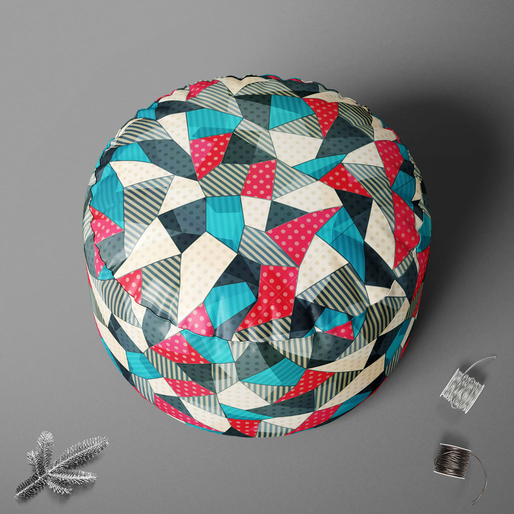 Cut Fabrics Footstool Footrest Puffy Pouffe Ottoman Bean Bag | Canvas Fabric-Footstools-FST_CB_BN-IC 5007425 IC 5007425, Abstract Expressionism, Abstracts, Art and Paintings, Botanical, Circle, Decorative, Digital, Digital Art, Fashion, Floral, Flowers, Graphic, Hipster, Icons, Illustrations, Nature, Patterns, Retro, Semi Abstract, Signs, Signs and Symbols, Triangles, cut, fabrics, footstool, footrest, puffy, pouffe, ottoman, bean, bag, canvas, fabric, pattern, flower, seamless, patchwork, abstract, art, ba