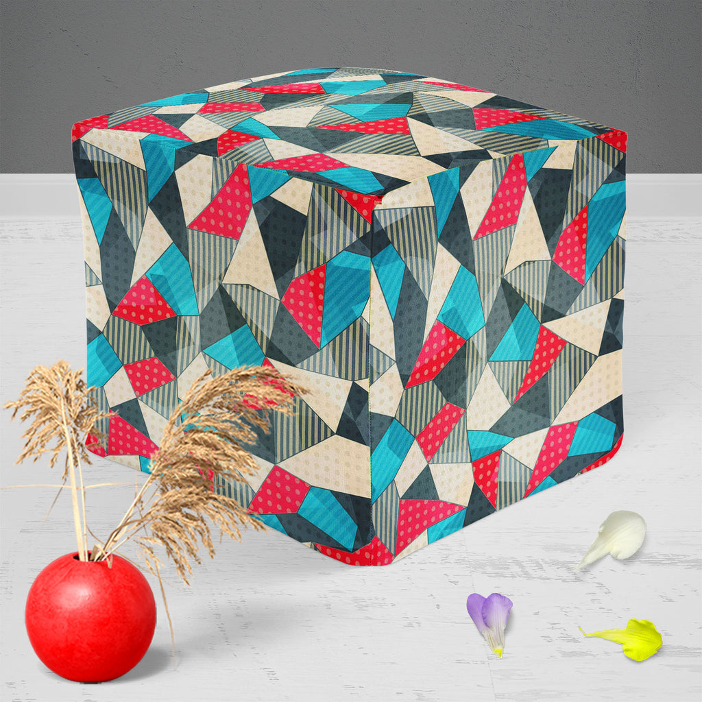 Cut Fabrics Footstool Footrest Puffy Pouffe Ottoman Bean Bag | Canvas Fabric-Footstools-FST_CB_BN-IC 5007425 IC 5007425, Abstract Expressionism, Abstracts, Art and Paintings, Botanical, Circle, Decorative, Digital, Digital Art, Fashion, Floral, Flowers, Graphic, Hipster, Icons, Illustrations, Nature, Patterns, Retro, Semi Abstract, Signs, Signs and Symbols, Triangles, cut, fabrics, footstool, footrest, puffy, pouffe, ottoman, bean, bag, canvas, fabric, pattern, flower, seamless, patchwork, abstract, art, ba