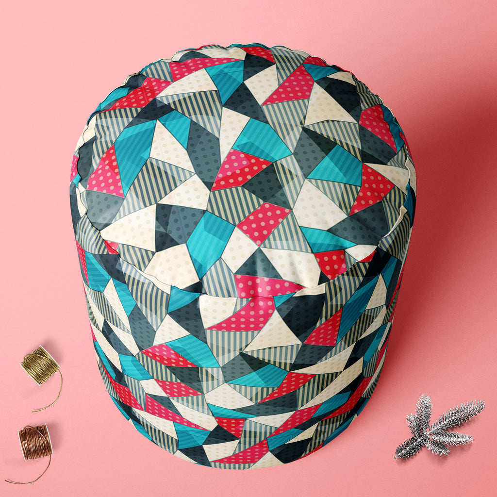 Cut Fabrics Footstool Footrest Puffy Pouffe Ottoman Bean Bag | Canvas Fabric-Footstools-FST_CB_BN-IC 5007425 IC 5007425, Abstract Expressionism, Abstracts, Art and Paintings, Botanical, Circle, Decorative, Digital, Digital Art, Fashion, Floral, Flowers, Graphic, Hipster, Icons, Illustrations, Nature, Patterns, Retro, Semi Abstract, Signs, Signs and Symbols, Triangles, cut, fabrics, footstool, footrest, puffy, pouffe, ottoman, bean, bag, canvas, fabric, pattern, flower, seamless, patchwork, abstract, art, ba