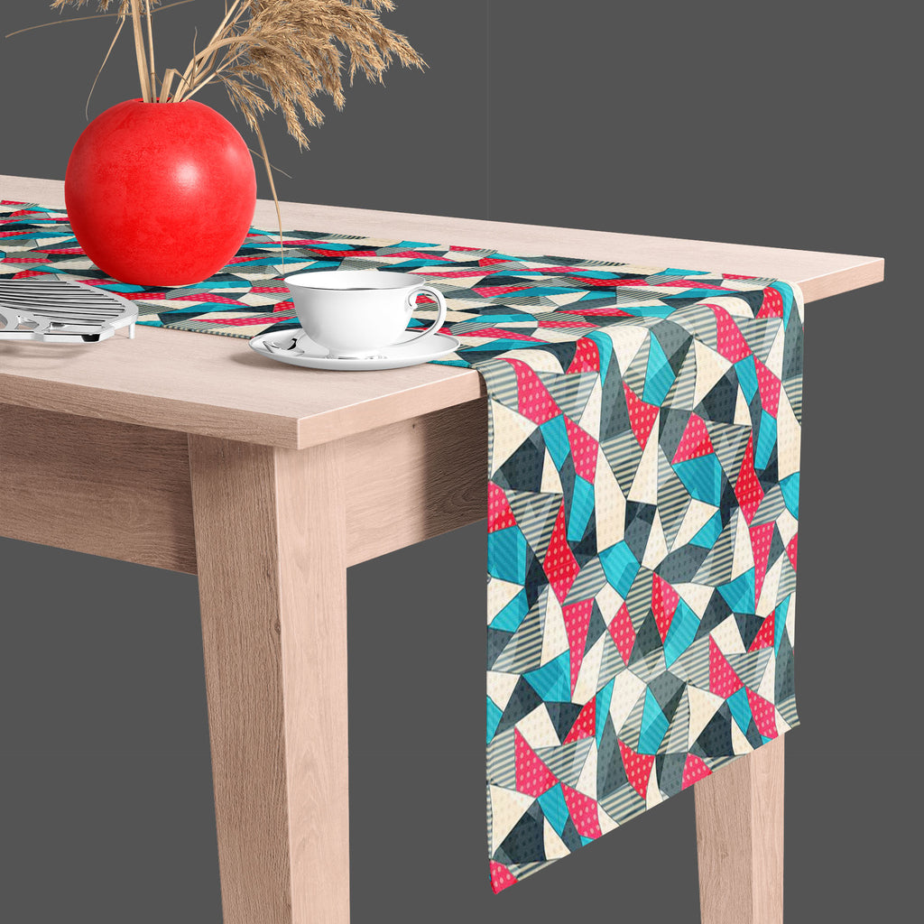 Cut Fabrics Table Runner-Table Runners-RUN_TB-IC 5007425 IC 5007425, Abstract Expressionism, Abstracts, Art and Paintings, Botanical, Circle, Decorative, Digital, Digital Art, Fashion, Floral, Flowers, Graphic, Hipster, Icons, Illustrations, Nature, Patterns, Retro, Semi Abstract, Signs, Signs and Symbols, Triangles, cut, fabrics, table, runner, pattern, flower, seamless, patchwork, abstract, art, backdrop, background, blue, classic, craft, decor, decoration, design, elegance, element, fabric, home, illustr