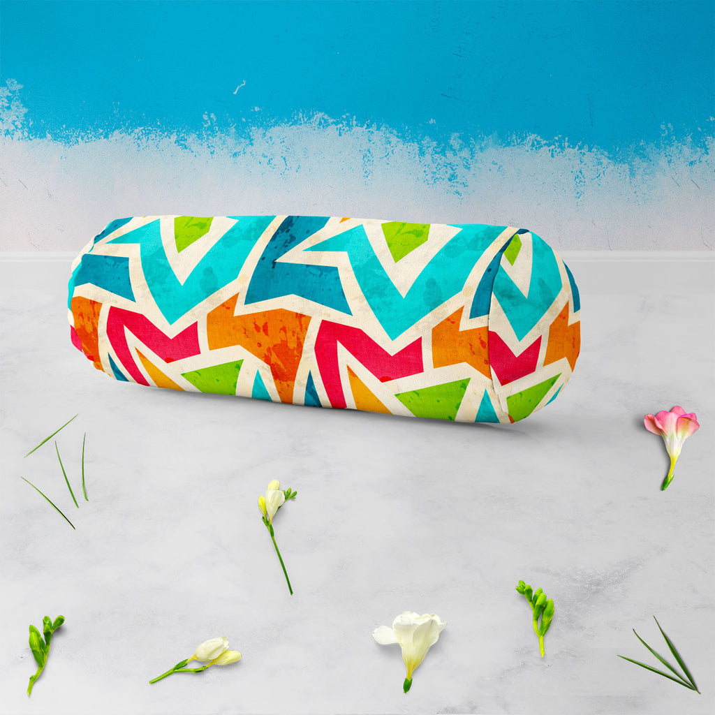 Geometric D1 Bolster Cover Booster Cases | Concealed Zipper Opening-Bolster Covers-BOL_CV_ZP-IC 5007426 IC 5007426, Abstract Expressionism, Abstracts, Ancient, Art and Paintings, Culture, Decorative, Digital, Digital Art, Ethnic, Fashion, Geometric, Geometric Abstraction, Graffiti, Graphic, Historical, Illustrations, Marble and Stone, Medieval, Modern Art, Patterns, Retro, Semi Abstract, Signs, Signs and Symbols, Traditional, Triangles, Tribal, Urban, Vintage, World Culture, d1, bolster, cover, booster, cas