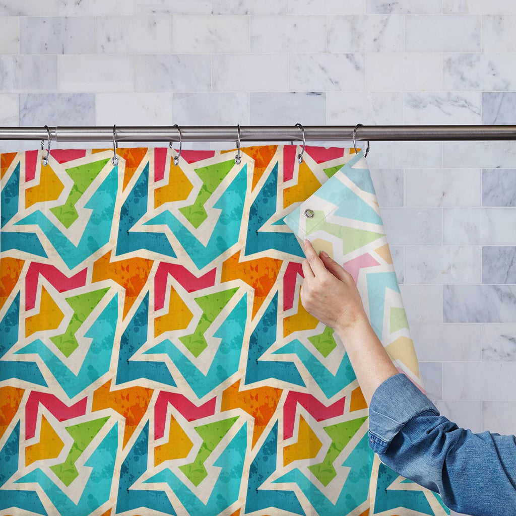 Geometric Washable Waterproof Shower Curtain-Shower Curtains-CUR_SH-IC 5007426 IC 5007426, Abstract Expressionism, Abstracts, Ancient, Art and Paintings, Culture, Decorative, Digital, Digital Art, Ethnic, Fashion, Geometric, Geometric Abstraction, Graffiti, Graphic, Historical, Illustrations, Marble and Stone, Medieval, Modern Art, Patterns, Retro, Semi Abstract, Signs, Signs and Symbols, Traditional, Triangles, Tribal, Urban, Vintage, World Culture, washable, waterproof, shower, curtain, abstract, art, art