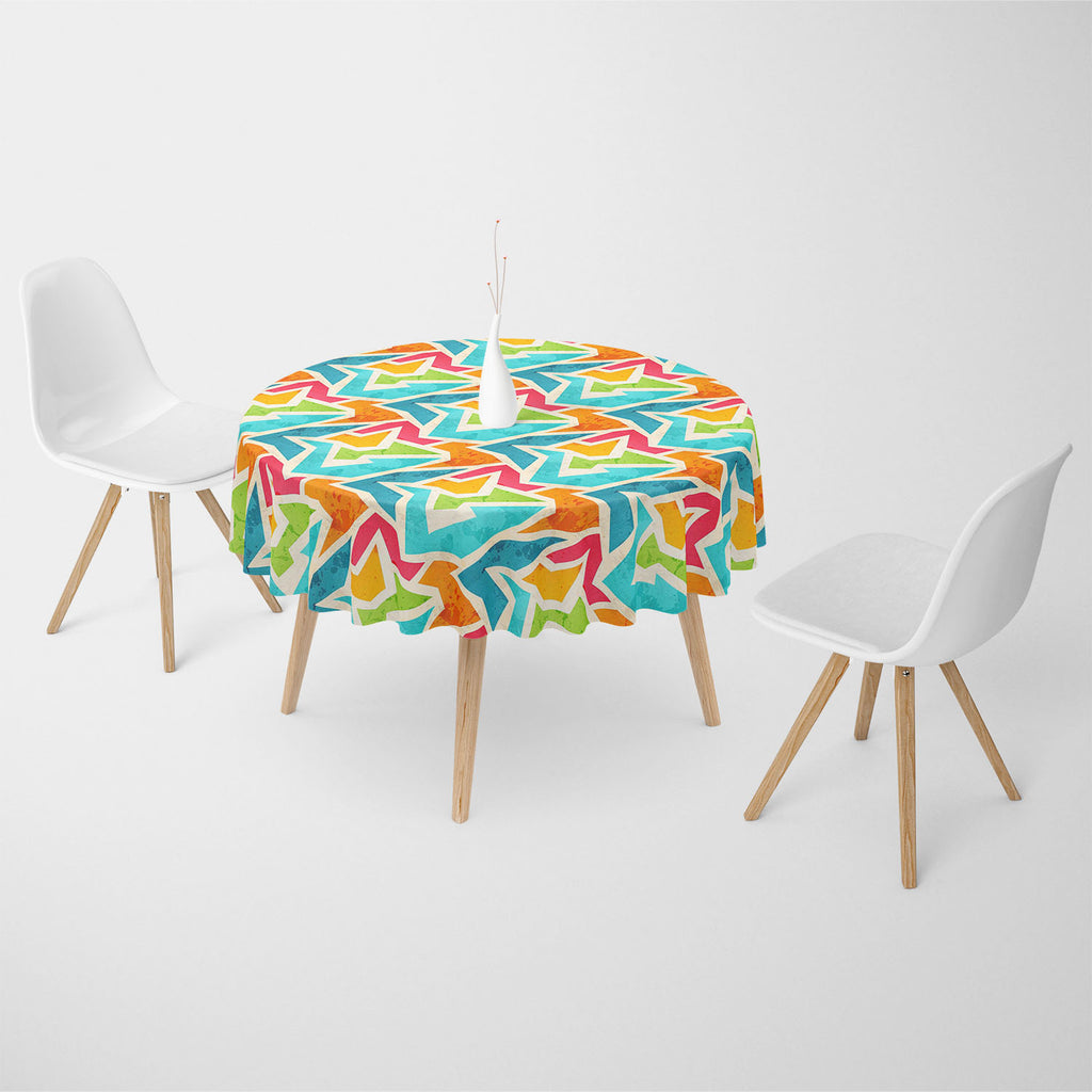 Geometric Table Cloth Cover-Table Covers-CVR_TB_RD-IC 5007426 IC 5007426, Abstract Expressionism, Abstracts, Ancient, Art and Paintings, Culture, Decorative, Digital, Digital Art, Ethnic, Fashion, Geometric, Geometric Abstraction, Graffiti, Graphic, Historical, Illustrations, Marble and Stone, Medieval, Modern Art, Patterns, Retro, Semi Abstract, Signs, Signs and Symbols, Traditional, Triangles, Tribal, Urban, Vintage, World Culture, table, cloth, cover, abstract, art, artistic, backdrop, background, bright