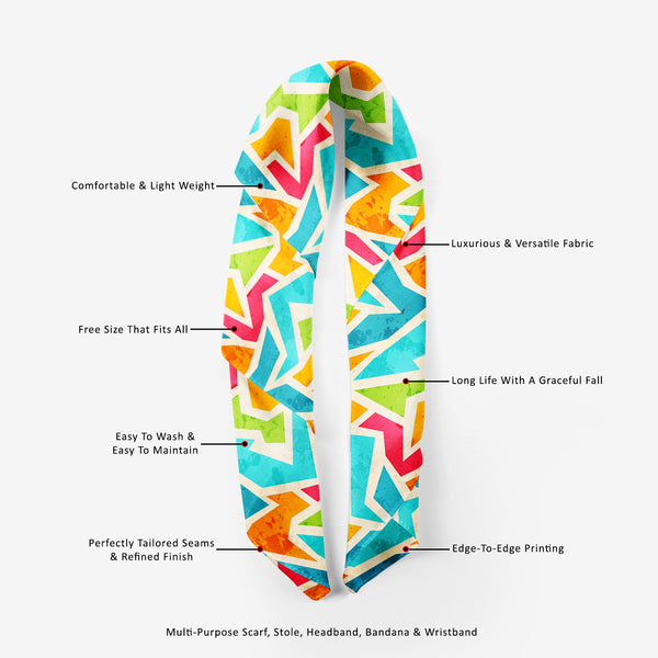 Geometric Printed Scarf | Neckwear Balaclava | Girls & Women | Soft Poly Fabric-Scarfs Basic-SCF_FB_BS-IC 5007426 IC 5007426, Abstract Expressionism, Abstracts, Ancient, Art and Paintings, Culture, Decorative, Digital, Digital Art, Ethnic, Fashion, Geometric, Geometric Abstraction, Graffiti, Graphic, Historical, Illustrations, Marble and Stone, Medieval, Modern Art, Patterns, Retro, Semi Abstract, Signs, Signs and Symbols, Traditional, Triangles, Tribal, Urban, Vintage, World Culture, printed, scarf, neckwe