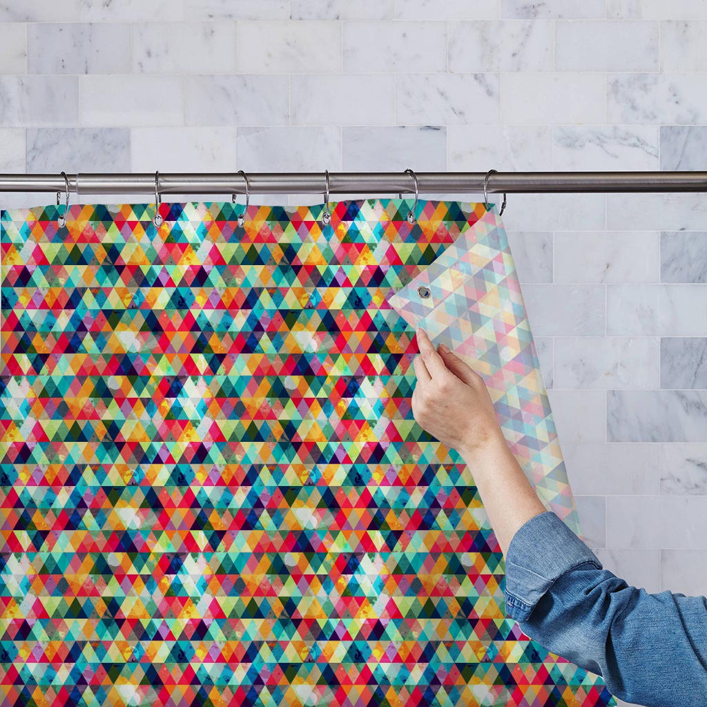 Grunge Triangle Washable Waterproof Shower Curtain-Shower Curtains-CUR_SH-IC 5007427 IC 5007427, Abstract Expressionism, Abstracts, Ancient, Art and Paintings, Culture, Diamond, Digital, Digital Art, Ethnic, Geometric, Geometric Abstraction, Graphic, Hipster, Historical, Illustrations, Medieval, Modern Art, Music, Music and Dance, Music and Musical Instruments, Patterns, Retro, Semi Abstract, Signs, Signs and Symbols, Traditional, Triangles, Tribal, Vintage, World Culture, grunge, triangle, washable, waterp