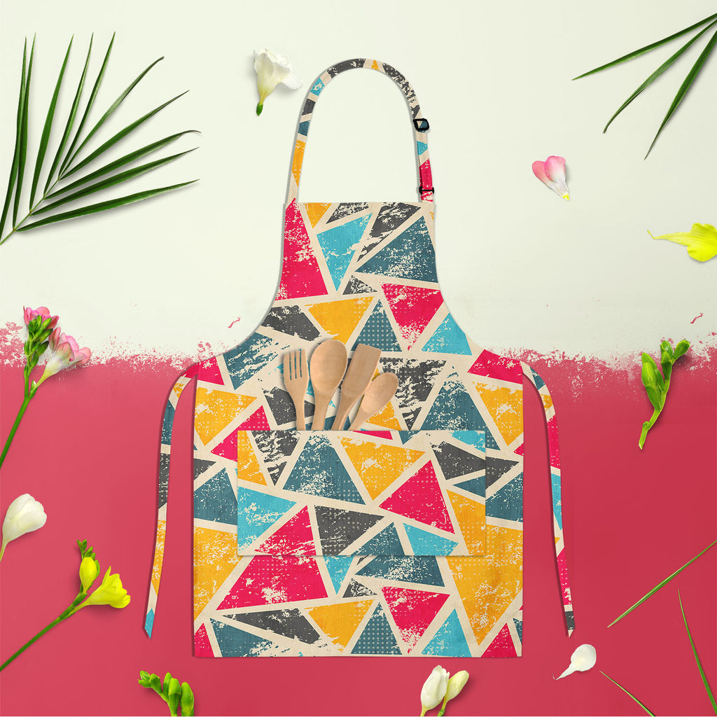 Grunge Triangle D2 Apron | Adjustable, Free Size & Waist Tiebacks-Aprons Neck to Knee-APR_NK_KN-IC 5007428 IC 5007428, Abstract Expressionism, Abstracts, Ancient, Art and Paintings, Culture, Digital, Digital Art, Ethnic, Geometric, Geometric Abstraction, Graffiti, Graphic, Historical, Illustrations, Medieval, Modern Art, Patterns, Retro, Semi Abstract, Signs, Signs and Symbols, Traditional, Triangles, Tribal, Urban, Vintage, World Culture, grunge, triangle, d2, apron, adjustable, free, size, waist, tiebacks