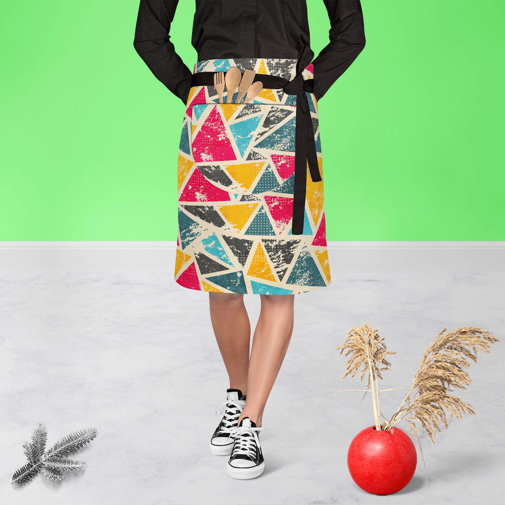 Grunge Triangle D2 Apron | Adjustable, Free Size & Waist Tiebacks-Apron Waist to Knee-APR_WS_KN-IC 5007428 IC 5007428, Abstract Expressionism, Abstracts, Ancient, Art and Paintings, Culture, Digital, Digital Art, Ethnic, Geometric, Geometric Abstraction, Graffiti, Graphic, Historical, Illustrations, Medieval, Modern Art, Patterns, Retro, Semi Abstract, Signs, Signs and Symbols, Traditional, Triangles, Tribal, Urban, Vintage, World Culture, grunge, triangle, d2, apron, adjustable, free, size, waist, tiebacks