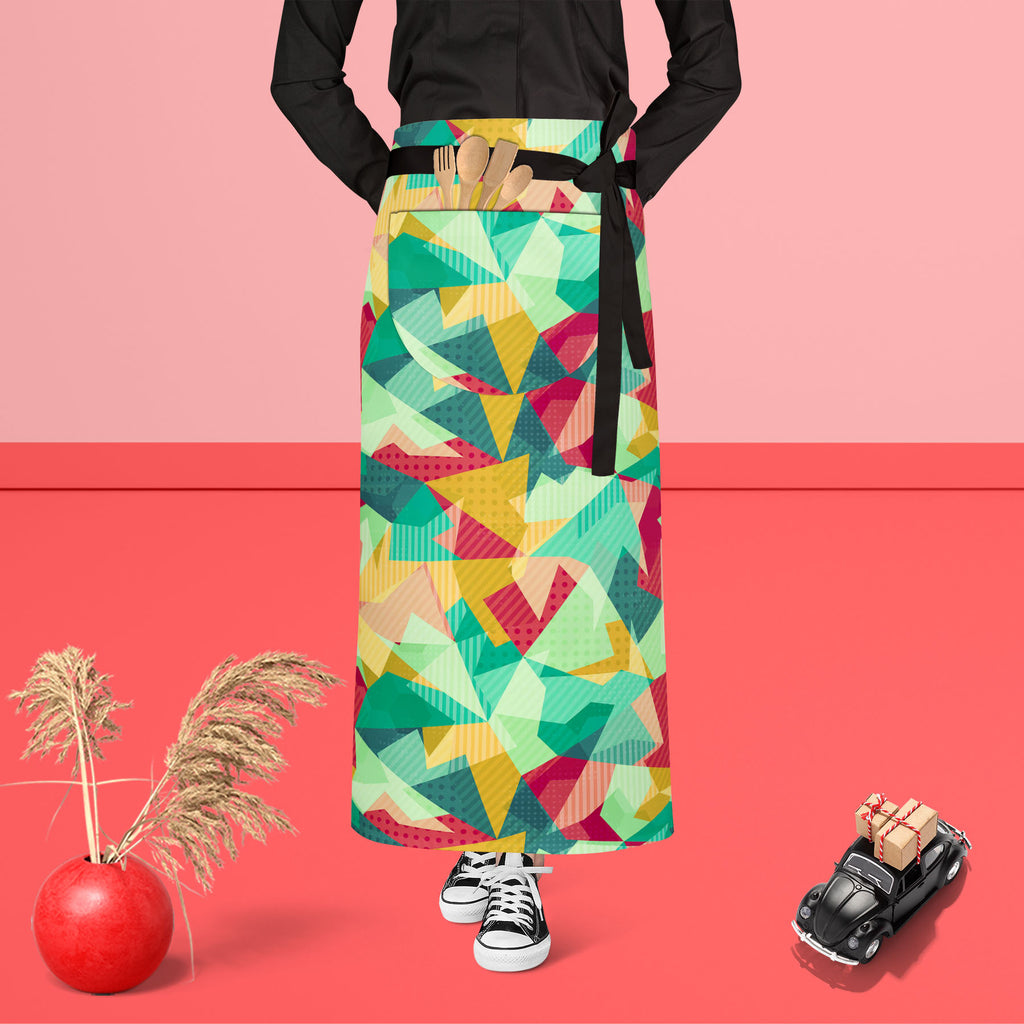 Retro Mosaic Apron | Adjustable, Free Size & Waist Tiebacks-Aprons Waist to Feet-APR_WS_FT-IC 5007430 IC 5007430, Abstract Expressionism, Abstracts, Art and Paintings, Decorative, Diamond, Digital, Digital Art, Fantasy, Fashion, Geometric, Geometric Abstraction, Graphic, Hipster, Illustrations, Modern Art, Patterns, Retro, Semi Abstract, Signs, Signs and Symbols, Triangles, mosaic, apron, adjustable, free, size, waist, tiebacks, abstract, art, artistic, artwork, backdrop, background, banner, card, cell, col