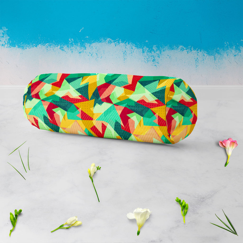 Retro Mosaic Bolster Cover Booster Cases | Concealed Zipper Opening-Bolster Covers-BOL_CV_ZP-IC 5007430 IC 5007430, Abstract Expressionism, Abstracts, Art and Paintings, Decorative, Diamond, Digital, Digital Art, Fantasy, Fashion, Geometric, Geometric Abstraction, Graphic, Hipster, Illustrations, Modern Art, Patterns, Retro, Semi Abstract, Signs, Signs and Symbols, Triangles, mosaic, bolster, cover, booster, cases, concealed, zipper, opening, abstract, art, artistic, artwork, backdrop, background, banner, c