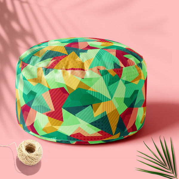 Retro Mosaic Footstool Footrest Puffy Pouffe Ottoman Bean Bag | Canvas Fabric-Footstools-FST_CB_BN-IC 5007430 IC 5007430, Abstract Expressionism, Abstracts, Art and Paintings, Decorative, Diamond, Digital, Digital Art, Fantasy, Fashion, Geometric, Geometric Abstraction, Graphic, Hipster, Illustrations, Modern Art, Patterns, Retro, Semi Abstract, Signs, Signs and Symbols, Triangles, mosaic, footstool, footrest, puffy, pouffe, ottoman, bean, bag, floor, cushion, pillow, canvas, fabric, abstract, art, artistic