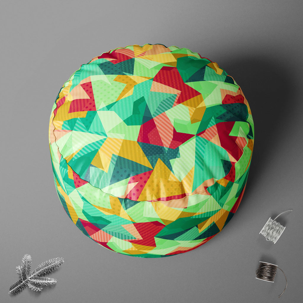 Retro Mosaic Footstool Footrest Puffy Pouffe Ottoman Bean Bag | Canvas Fabric-Footstools-FST_CB_BN-IC 5007430 IC 5007430, Abstract Expressionism, Abstracts, Art and Paintings, Decorative, Diamond, Digital, Digital Art, Fantasy, Fashion, Geometric, Geometric Abstraction, Graphic, Hipster, Illustrations, Modern Art, Patterns, Retro, Semi Abstract, Signs, Signs and Symbols, Triangles, mosaic, footstool, footrest, puffy, pouffe, ottoman, bean, bag, canvas, fabric, abstract, art, artistic, artwork, backdrop, bac
