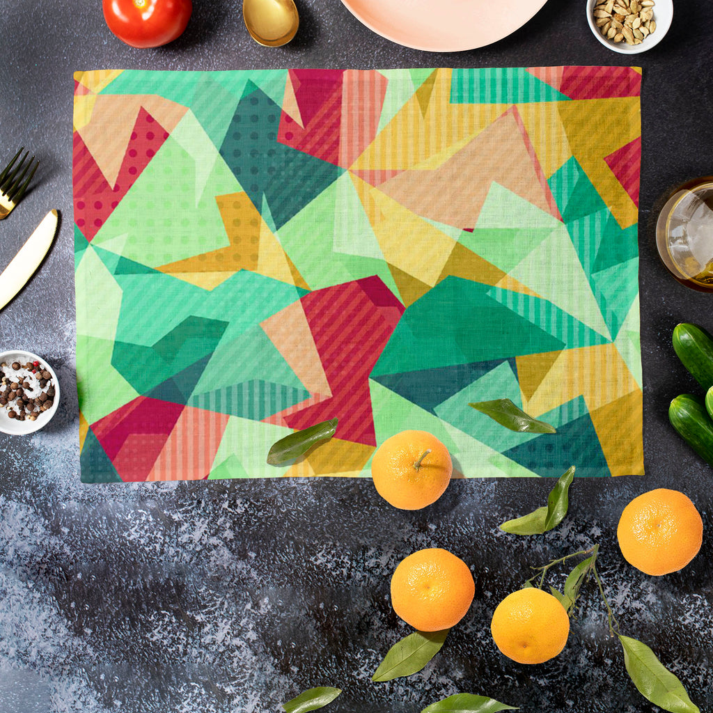 Retro Mosaic Table Mat Placemat-Table Place Mats Fabric-MAT_TB-IC 5007430 IC 5007430, Abstract Expressionism, Abstracts, Art and Paintings, Decorative, Diamond, Digital, Digital Art, Fantasy, Fashion, Geometric, Geometric Abstraction, Graphic, Hipster, Illustrations, Modern Art, Patterns, Retro, Semi Abstract, Signs, Signs and Symbols, Triangles, mosaic, table, mat, placemat, abstract, art, artistic, artwork, backdrop, background, banner, card, cell, color, colorful, composition, connection, cool, cover, cr