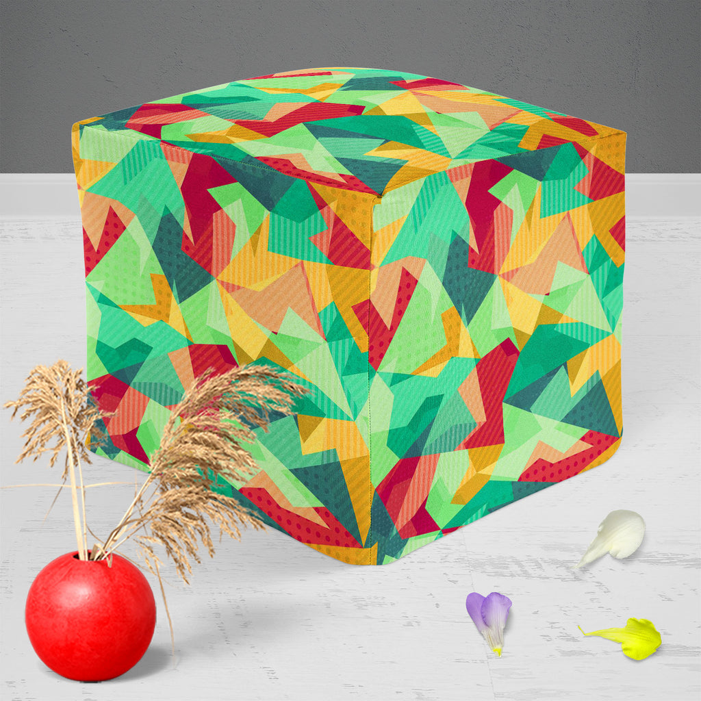 Retro Mosaic Footstool Footrest Puffy Pouffe Ottoman Bean Bag | Canvas Fabric-Footstools-FST_CB_BN-IC 5007430 IC 5007430, Abstract Expressionism, Abstracts, Art and Paintings, Decorative, Diamond, Digital, Digital Art, Fantasy, Fashion, Geometric, Geometric Abstraction, Graphic, Hipster, Illustrations, Modern Art, Patterns, Retro, Semi Abstract, Signs, Signs and Symbols, Triangles, mosaic, footstool, footrest, puffy, pouffe, ottoman, bean, bag, canvas, fabric, abstract, art, artistic, artwork, backdrop, bac