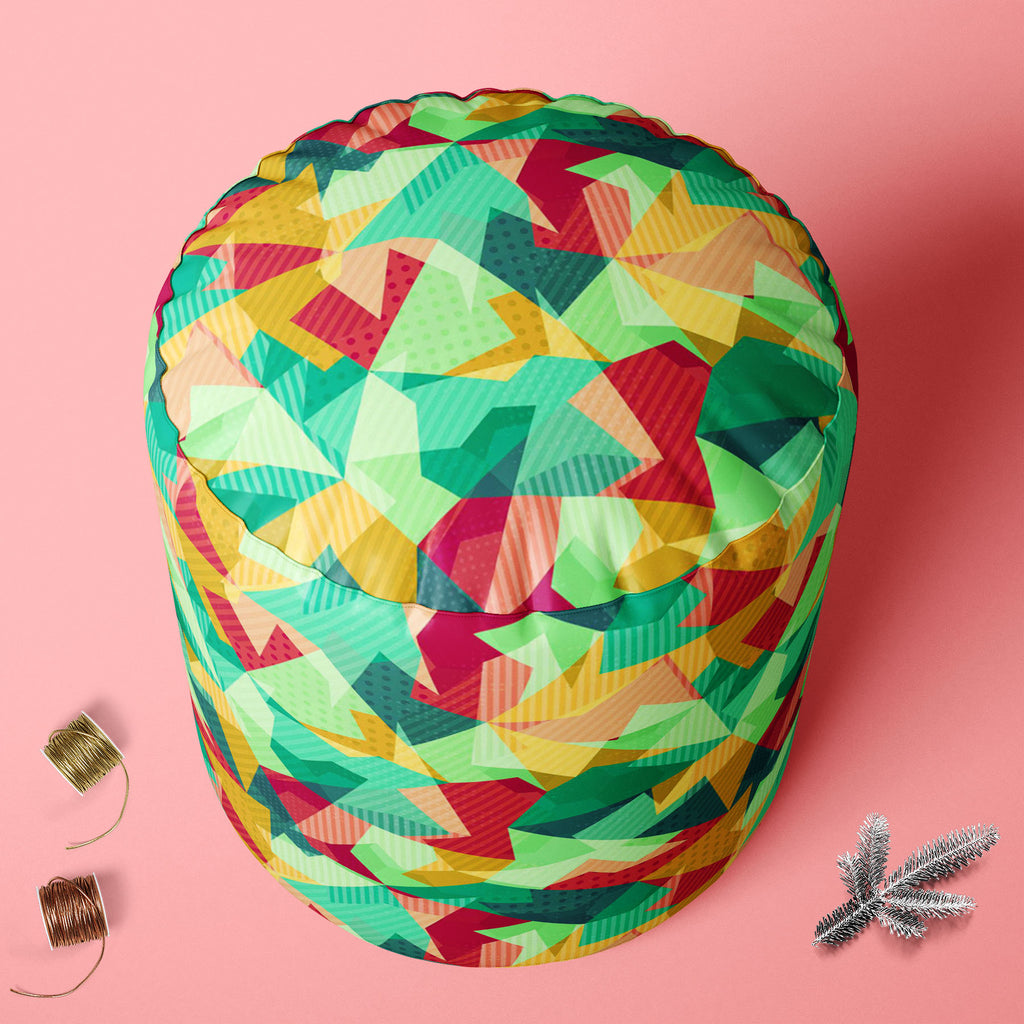 Retro Mosaic Footstool Footrest Puffy Pouffe Ottoman Bean Bag | Canvas Fabric-Footstools-FST_CB_BN-IC 5007430 IC 5007430, Abstract Expressionism, Abstracts, Art and Paintings, Decorative, Diamond, Digital, Digital Art, Fantasy, Fashion, Geometric, Geometric Abstraction, Graphic, Hipster, Illustrations, Modern Art, Patterns, Retro, Semi Abstract, Signs, Signs and Symbols, Triangles, mosaic, footstool, footrest, puffy, pouffe, ottoman, bean, bag, canvas, fabric, abstract, art, artistic, artwork, backdrop, bac