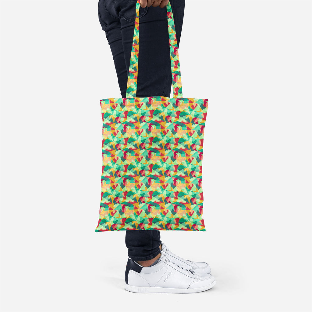 ArtzFolio Retro Mosaic Tote Bag Shoulder Purse | Multipurpose-Tote Bags Basic-AZ5007430TOT_RF-IC 5007430 IC 5007430, Abstract Expressionism, Abstracts, Art and Paintings, Decorative, Diamond, Digital, Digital Art, Fantasy, Fashion, Geometric, Geometric Abstraction, Graphic, Hipster, Illustrations, Modern Art, Patterns, Retro, Semi Abstract, Signs, Signs and Symbols, Triangles, mosaic, tote, bag, shoulder, purse, multipurpose, abstract, art, artistic, artwork, backdrop, background, banner, card, cell, color,