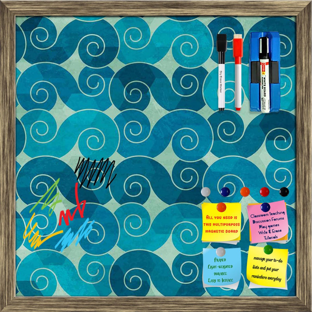 Spiral Waves Framed Magnetic Dry Erase Board | Combo with Magnet Buttons & Markers-Magnetic Boards Framed-MGB_FR-IC 5007431 IC 5007431, Abstract Expressionism, Abstracts, Ancient, Art and Paintings, Black and White, Botanical, Circle, Culture, Decorative, Digital, Digital Art, Ethnic, Fashion, Floral, Flowers, Graphic, Historical, Illustrations, Japanese, Medieval, Nature, Patterns, Retro, Scenic, Semi Abstract, Signs, Signs and Symbols, Symbols, Traditional, Tribal, Vintage, White, World Culture, spiral, w