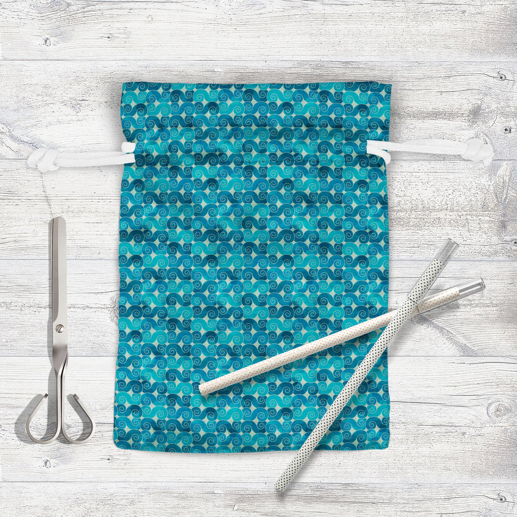 Spiral Waves Pouch Wrist Potli Bag | Bag for Weddings & Casual Parties-Drawstring Pouches-PCH_FB_DS-IC 5007431 IC 5007431, Abstract Expressionism, Abstracts, Ancient, Art and Paintings, Black and White, Botanical, Circle, Culture, Decorative, Digital, Digital Art, Ethnic, Fashion, Floral, Flowers, Graphic, Historical, Illustrations, Japanese, Medieval, Nature, Patterns, Retro, Scenic, Semi Abstract, Signs, Signs and Symbols, Symbols, Traditional, Tribal, Vintage, White, World Culture, spiral, waves, pouch, 