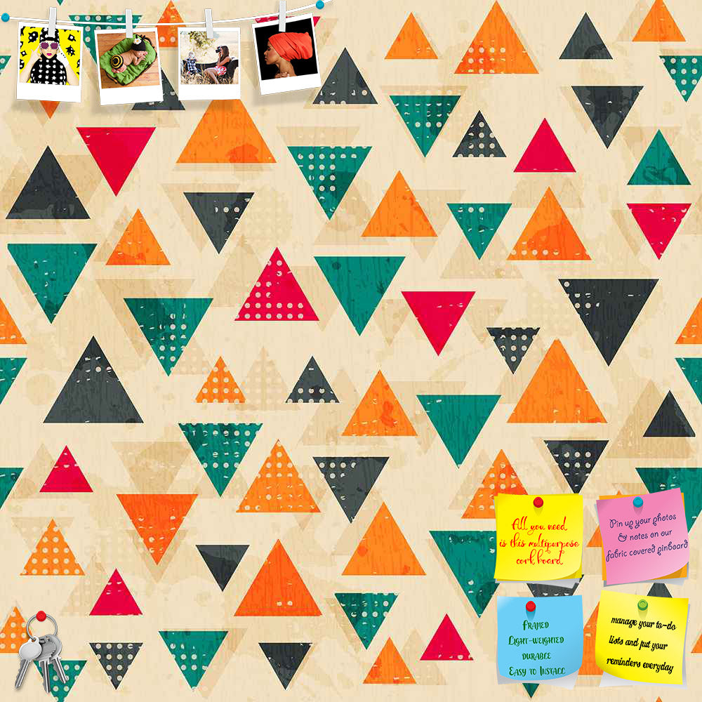 ArtzFolio Vintage Triangle D1 Printed Bulletin Board Notice Pin Board Soft Board | Frameless-Bulletin Boards Frameless-AZSAO21505183BLB_FL_L-Image Code 5007432 Vishnu Image Folio Pvt Ltd, IC 5007432, ArtzFolio, Bulletin Boards Frameless, Abstract, Digital Art, vintage, triangle, d1, printed, bulletin, board, notice, pin, soft, frameless, colored, pattern, grunge, effect, pin up board, push pin board, extra large cork board, big pin board, notice board, small bulletin board, cork board, wall notice board, gi