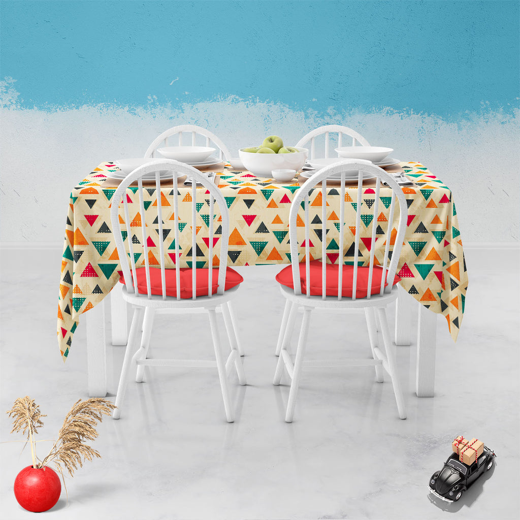 Vintage Triangle D1 Table Cloth Cover-Table Covers-CVR_TB_NR-IC 5007432 IC 5007432, Abstract Expressionism, Abstracts, Ancient, Art and Paintings, Aztec, Black, Black and White, Books, Culture, Decorative, Digital, Digital Art, Ethnic, Fashion, Geometric, Geometric Abstraction, Graphic, Grid Art, Hipster, Historical, Illustrations, Medieval, Modern Art, Patterns, Retro, Semi Abstract, Signs, Signs and Symbols, Traditional, Triangles, Tribal, Vintage, World Culture, triangle, d1, table, cloth, cover, abstrac