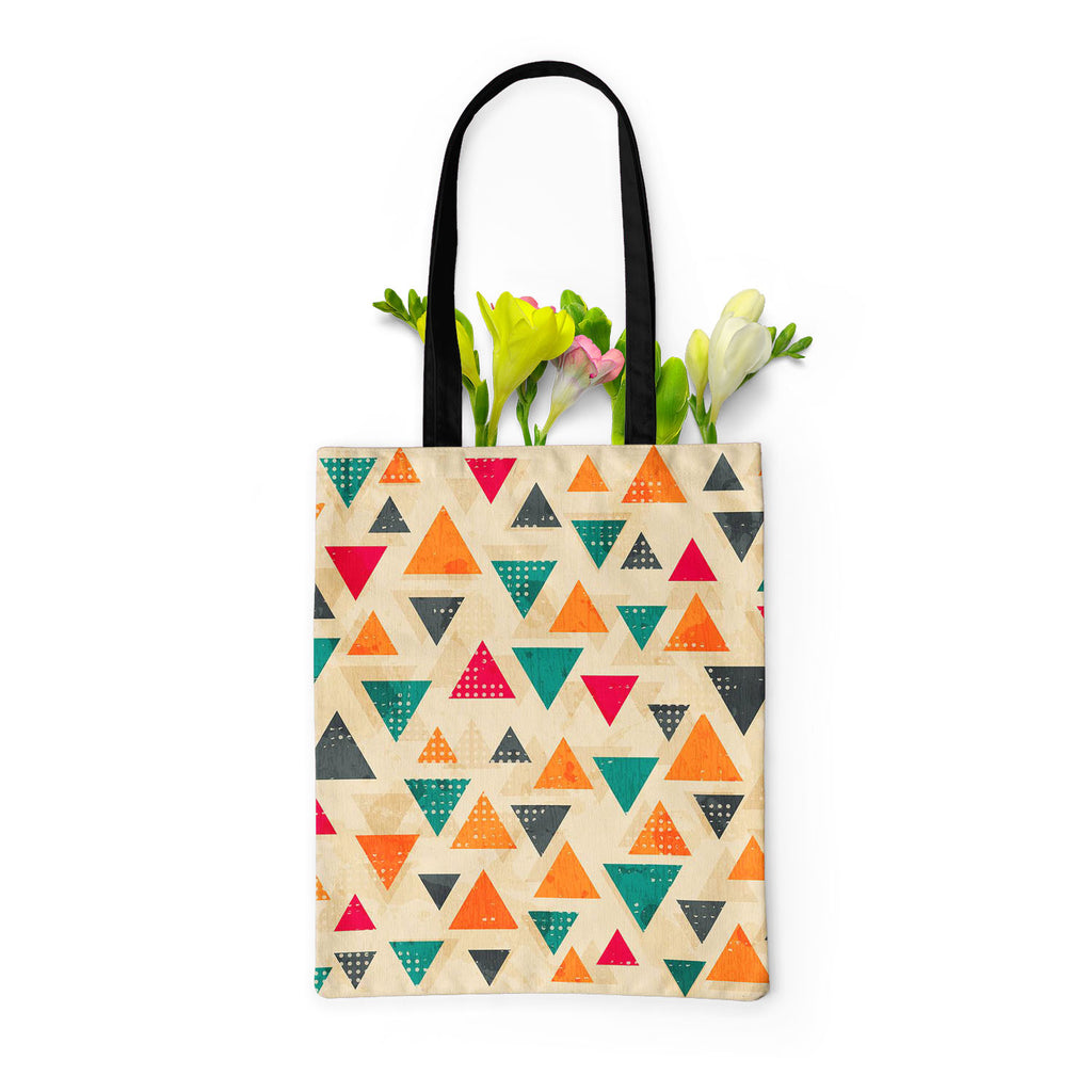 Vintage Triangle D1 Tote Bag Shoulder Purse | Multipurpose-Tote Bags Basic-TOT_FB_BS-IC 5007432 IC 5007432, Abstract Expressionism, Abstracts, Ancient, Art and Paintings, Aztec, Black, Black and White, Books, Culture, Decorative, Digital, Digital Art, Ethnic, Fashion, Geometric, Geometric Abstraction, Graphic, Grid Art, Hipster, Historical, Illustrations, Medieval, Modern Art, Patterns, Retro, Semi Abstract, Signs, Signs and Symbols, Traditional, Triangles, Tribal, Vintage, World Culture, triangle, d1, tote