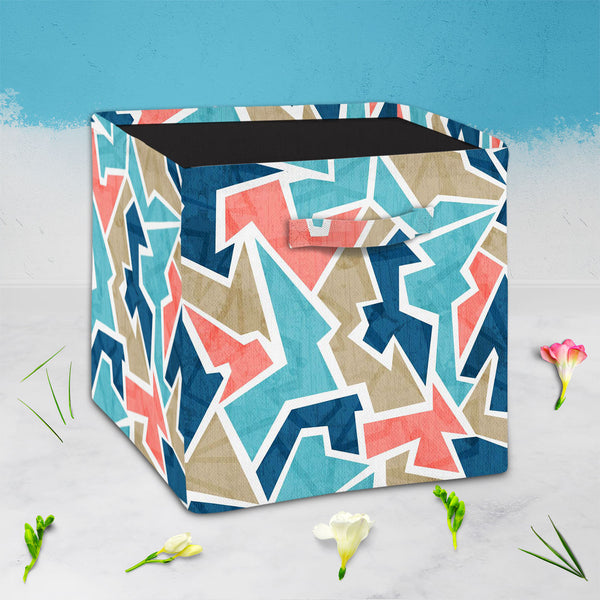 Vintage Triangle D2 Foldable Open Storage Bin | Organizer Box, Toy Basket, Shelf Box, Laundry Bag | Canvas Fabric-Storage Bins-STR_BI_CB-IC 5007433 IC 5007433, Abstract Expressionism, Abstracts, Ancient, Art and Paintings, Black, Black and White, Circle, Decorative, Digital, Digital Art, Fashion, Geometric, Geometric Abstraction, Graphic, Historical, Illustrations, Marble and Stone, Medieval, Modern Art, Patterns, Retro, Semi Abstract, Signs, Signs and Symbols, Triangles, Urban, Vintage, White, Wooden, tria