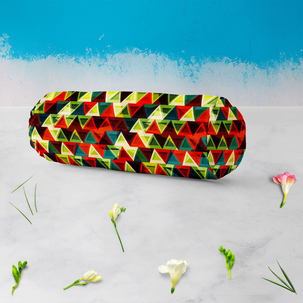 Grunge Triangle D3 Bolster Cover Booster Cases | Concealed Zipper Opening-Bolster Covers-BOL_CV_ZP-IC 5007436 IC 5007436, Abstract Expressionism, Abstracts, African, American, Ancient, Art and Paintings, Aztec, Culture, Decorative, Diamond, Digital, Digital Art, Ethnic, Geometric, Geometric Abstraction, Graphic, Historical, Illustrations, Medieval, Mexican, Modern Art, Patterns, Retro, Semi Abstract, Signs, Signs and Symbols, Traditional, Triangles, Tribal, Vintage, World Culture, grunge, triangle, d3, bols