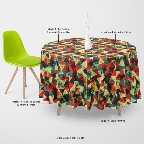 Grunge Triangle Table Cloth Cover-Table Covers-CVR_TB_RD-IC 5007436 IC 5007436, Abstract Expressionism, Abstracts, African, American, Ancient, Art and Paintings, Aztec, Culture, Decorative, Diamond, Digital, Digital Art, Ethnic, Geometric, Geometric Abstraction, Graphic, Historical, Illustrations, Medieval, Mexican, Modern Art, Patterns, Retro, Semi Abstract, Signs, Signs and Symbols, Traditional, Triangles, Tribal, Vintage, World Culture, grunge, triangle, table, cloth, cover, canvas, fabric, pattern, mexi