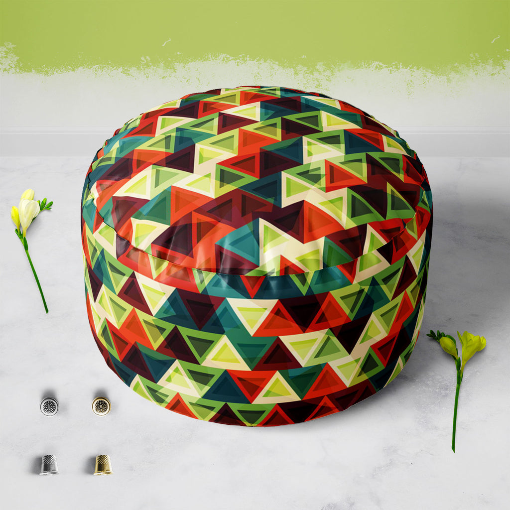 Grunge Triangle D3 Footstool Footrest Puffy Pouffe Ottoman Bean Bag | Canvas Fabric-Footstools-FST_CB_BN-IC 5007436 IC 5007436, Abstract Expressionism, Abstracts, African, American, Ancient, Art and Paintings, Aztec, Culture, Decorative, Diamond, Digital, Digital Art, Ethnic, Geometric, Geometric Abstraction, Graphic, Historical, Illustrations, Medieval, Mexican, Modern Art, Patterns, Retro, Semi Abstract, Signs, Signs and Symbols, Traditional, Triangles, Tribal, Vintage, World Culture, grunge, triangle, d3